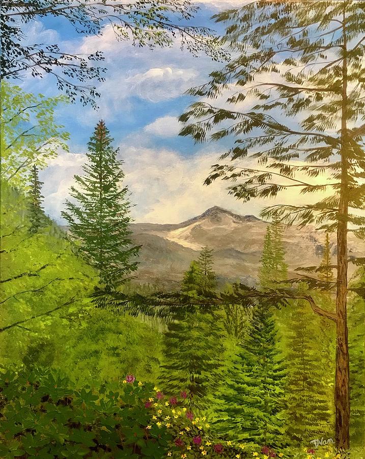 Juneau View Painting by Denise Van Deroef