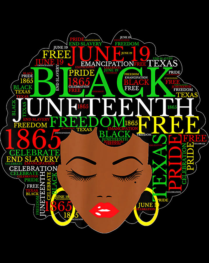 Juneteenth Melanin Black Women Natural Hair Afro Word Art.png Digital ...