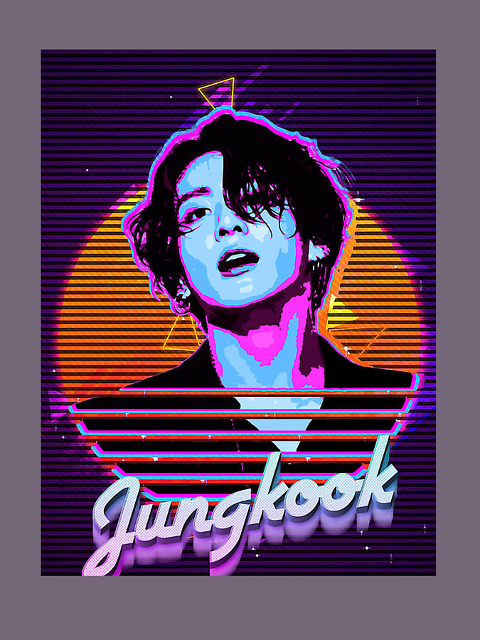 Jungkook Retro Digital Art by Gustave Kleber - Fine Art America