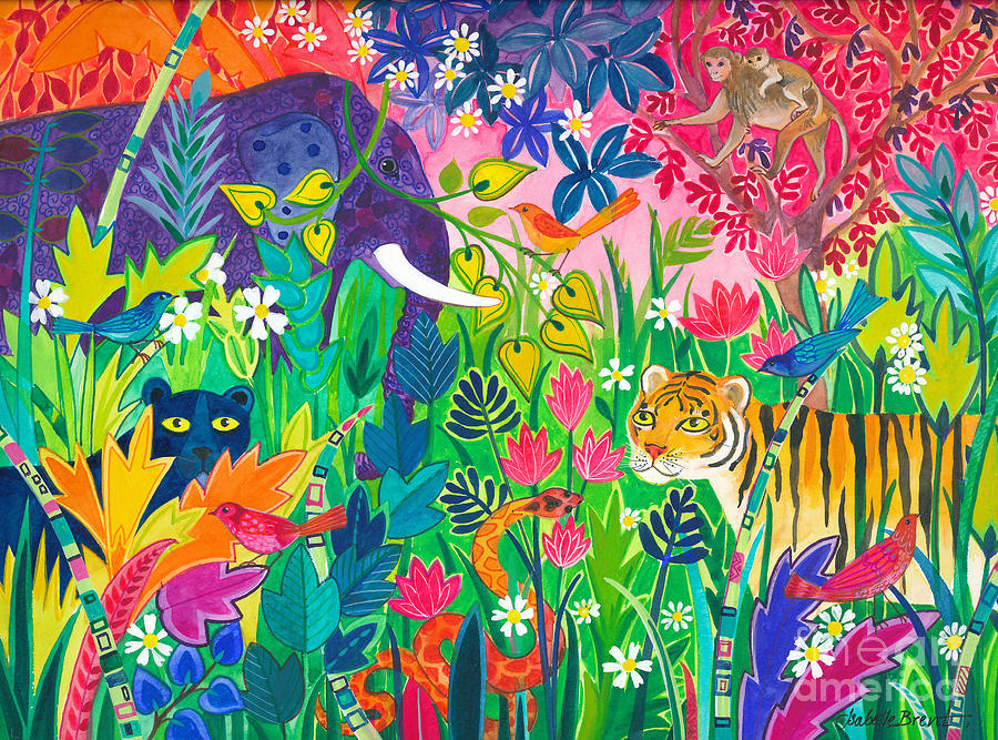 Jungle Animals Painting by Isabelle Brent - Fine Art America