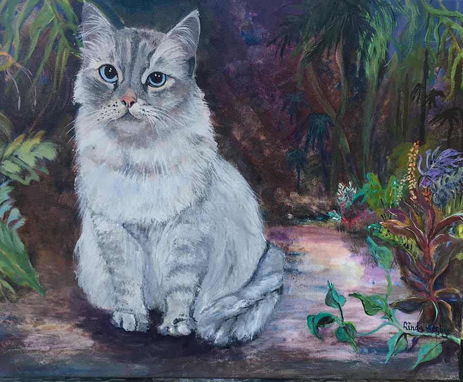 Jungle Cat Painting by Linda Kegley