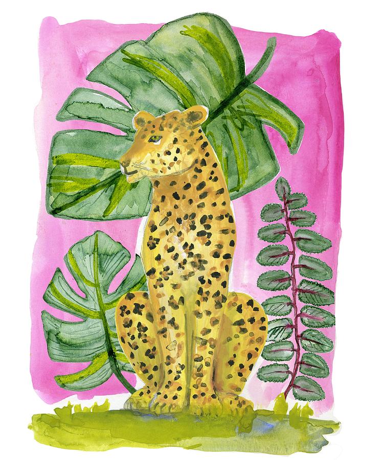 Jungle Cat Theme Painting by Blenda Studio