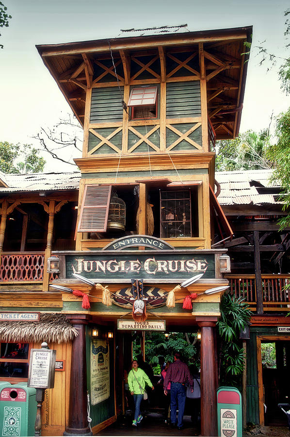 Indiana Jones Photograph - Jungle Cruise Adventureland Disneyland by Thomas Woolworth