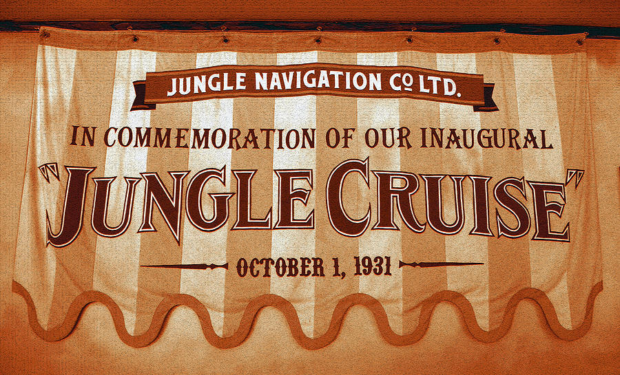 Jungle cruise banner 1931  Photograph by David Lee Thompson