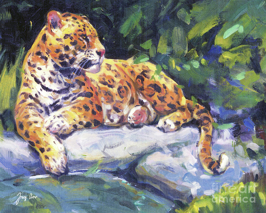 Jungle Jaguar Painting by Tracy Herrmann