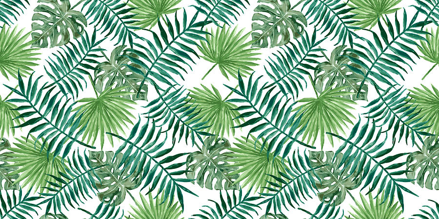 Jungle Leaves Design Digital Art by Theresa Tahara