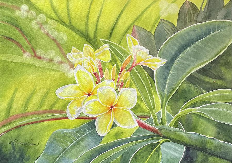 Jungle Plumeria Painting By Susan Chamberlain Fine Art America