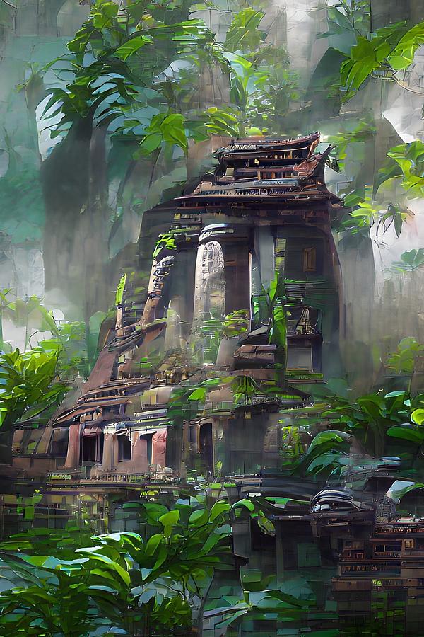 Jungle Temple #3 Digital Art by Terry Hi - Fine Art America