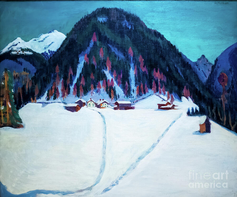 Junkerboden Under Snow by Ernst Ludwig Kirchner 1938 Painting by Ernst Kirchner