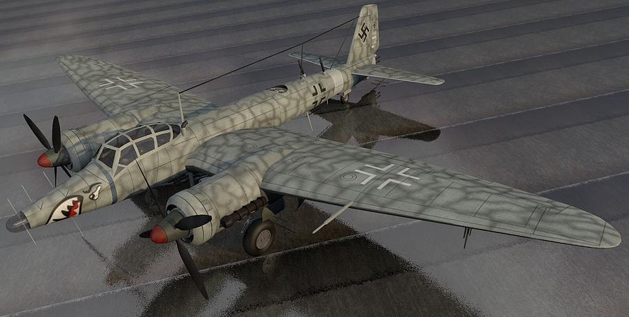 Junkers Ju-388 J-4 Nachtjager Digital Art by Mark Rowles