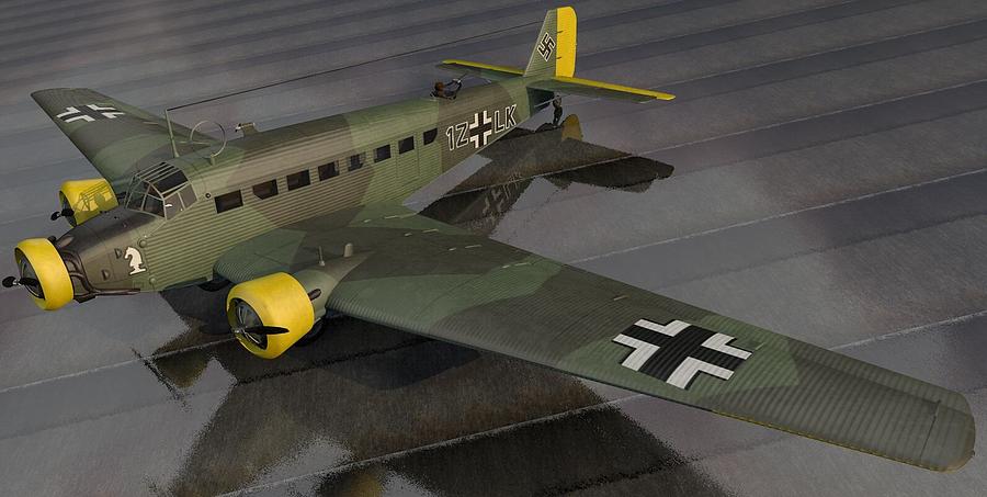 Junkers Ju-52 3M Digital Art by Mark Rowles