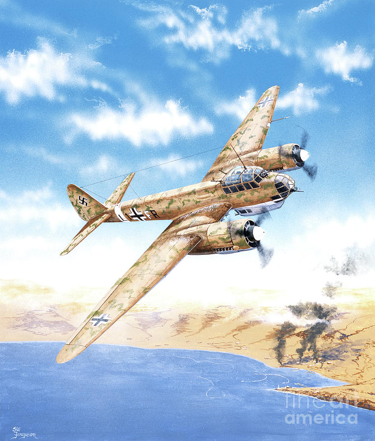 Junkers Ju 88 Painting by Steve Ferguson