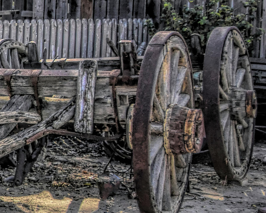 Junkyard Wagon With Wood Spoked Wheels Photograph by Floyd Snyder