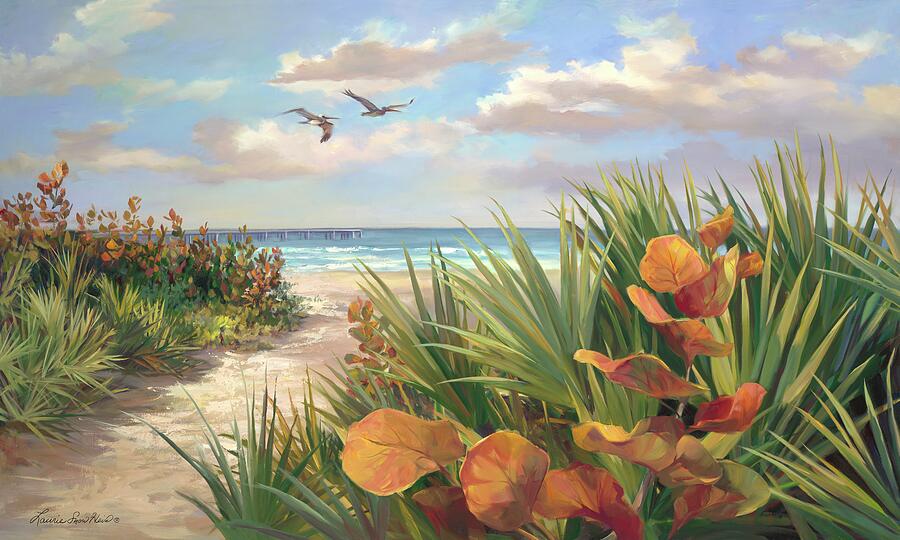 Juno Pier Painting - Juno Pier by Laurie Snow Hein