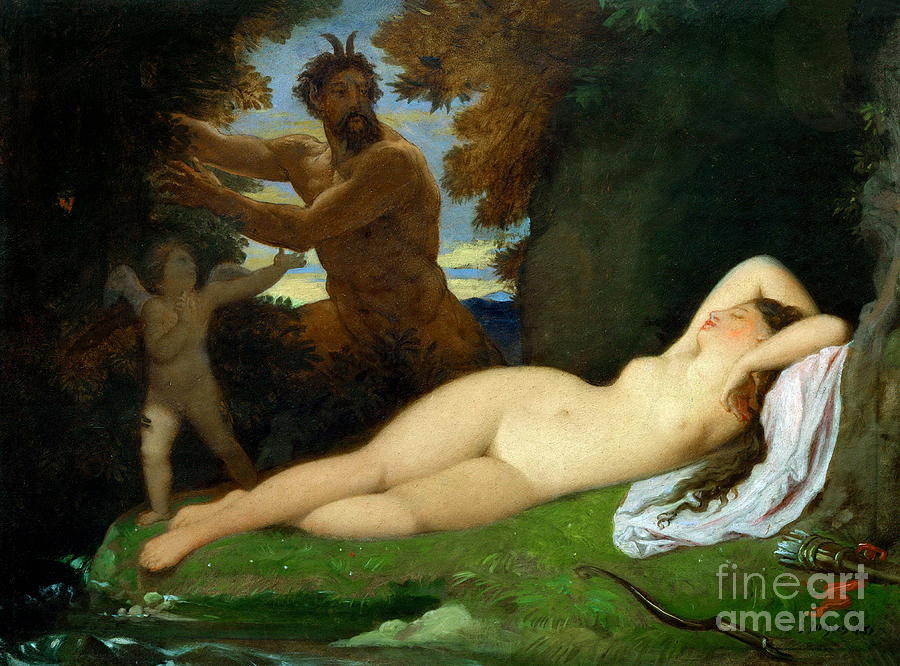 Jupiter and Antiope Painting by Jean-Auguste-Dominique Ingres