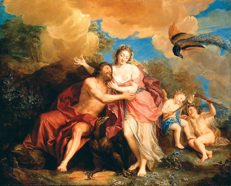 Jupiter and Juno Painting by Franz Christoph Janneck