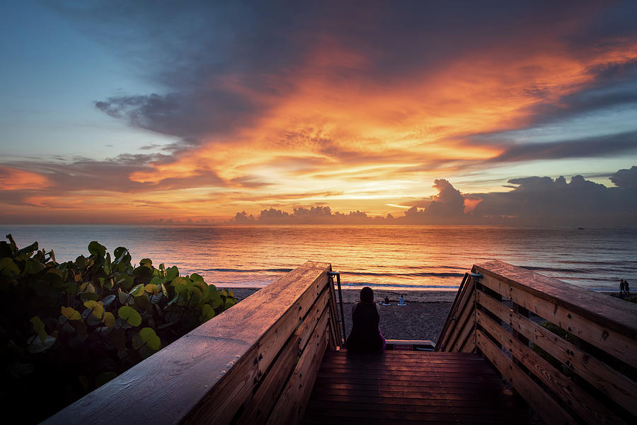 Jupiter Beach Sunrise Photograph by Laura Fasulo