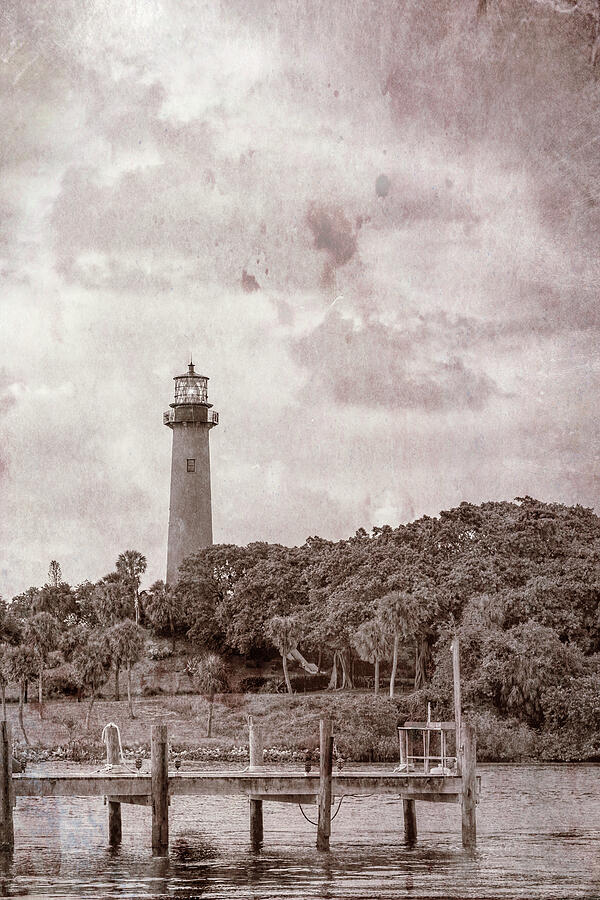 Architecture Photograph - Jupiter Inlet Light, Florida Vintage by Kay Brewer