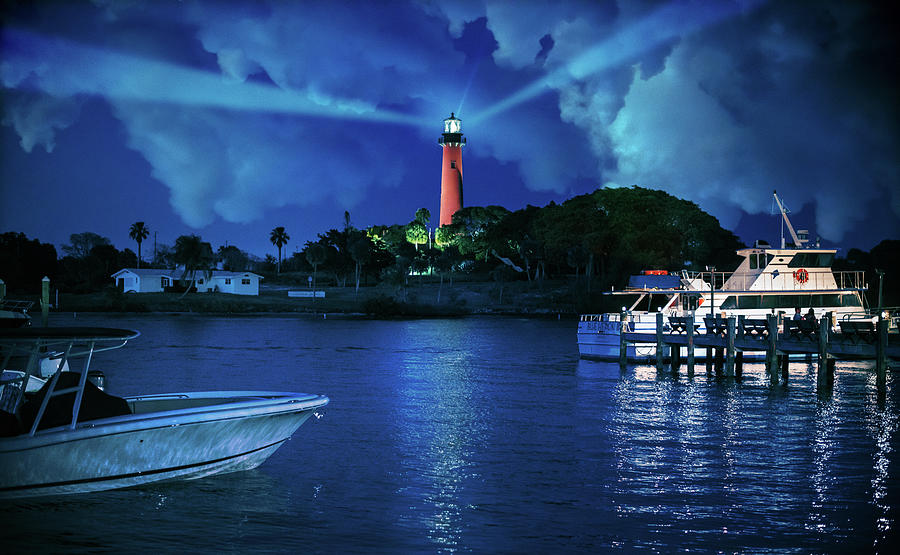 Jupiter Lighthouse at Night Photograph by Laura Fasulo