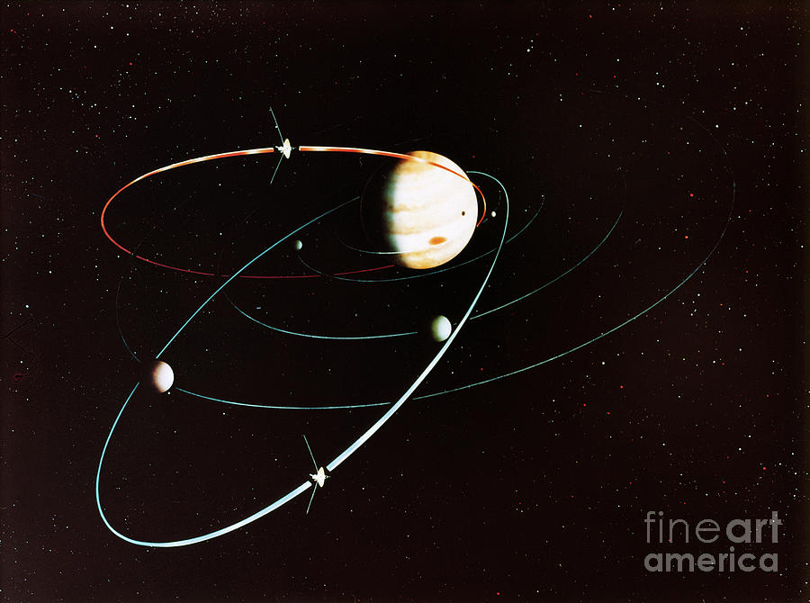 Jupiter Orbit, 1977 Drawing by Granger
