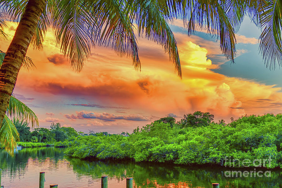 Florida Sunset Photograph - Jupiter Sunset, Florida by Olga Hamilton