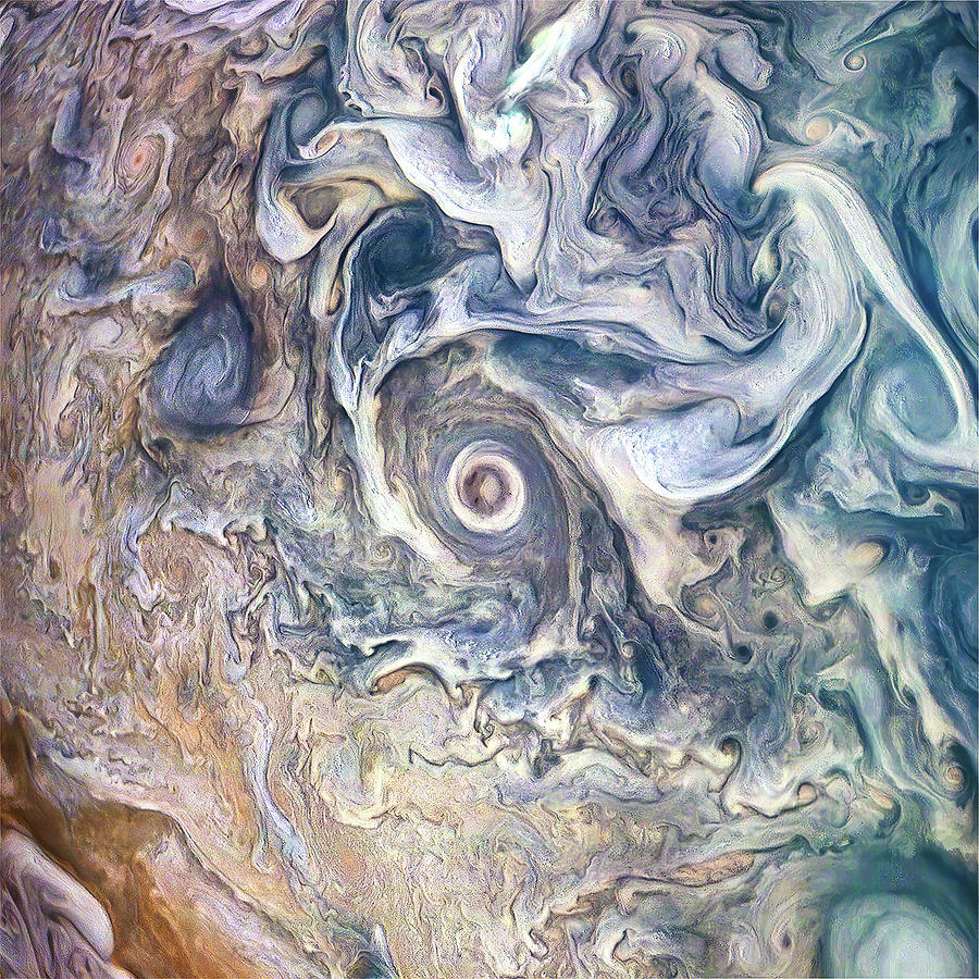Jupiters Swirling Cloudscape Photograph by Eric Glaser