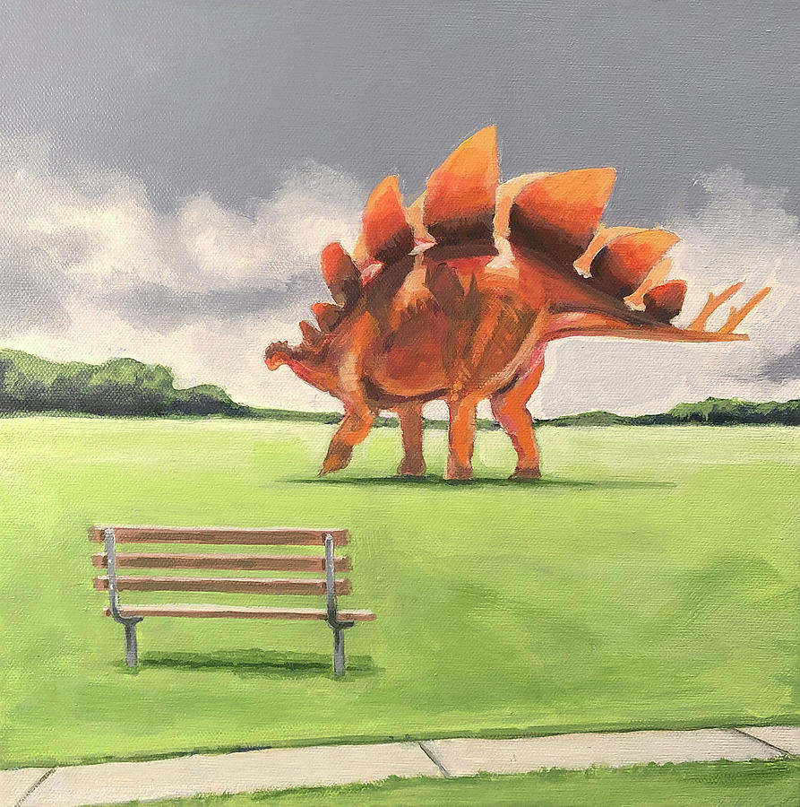 Jurassic Painting - Jurassic In The Park by Jeffrey Bess