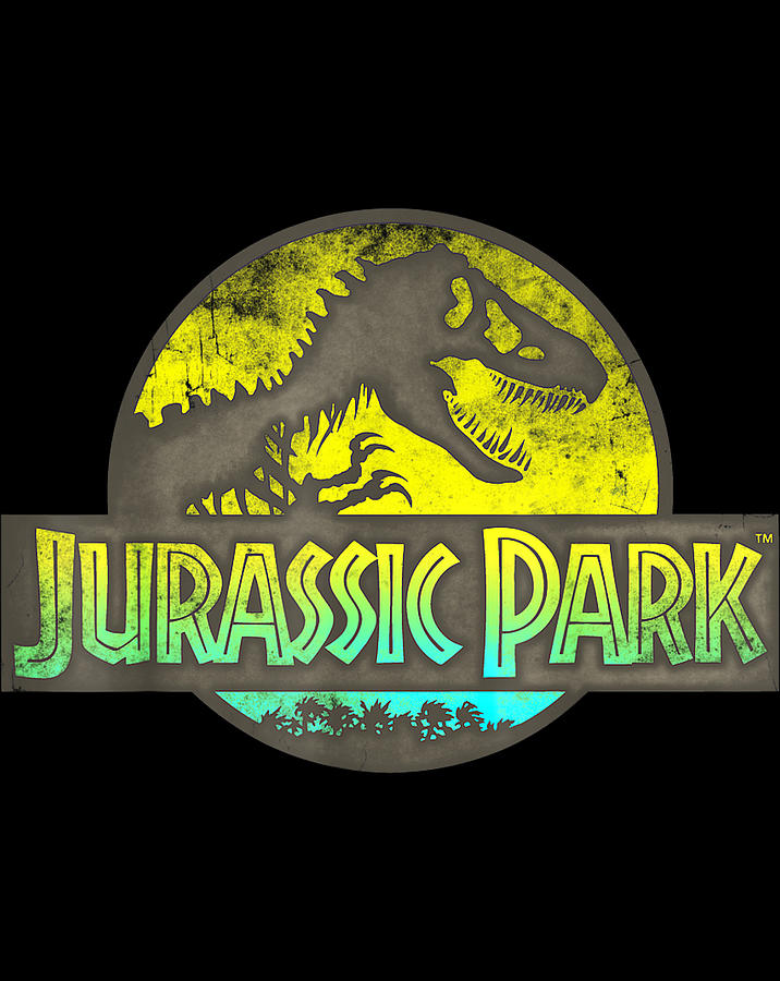 Jurassic Park Neon Yellow Green Safari Logo Graphic .png Digital Art by ...