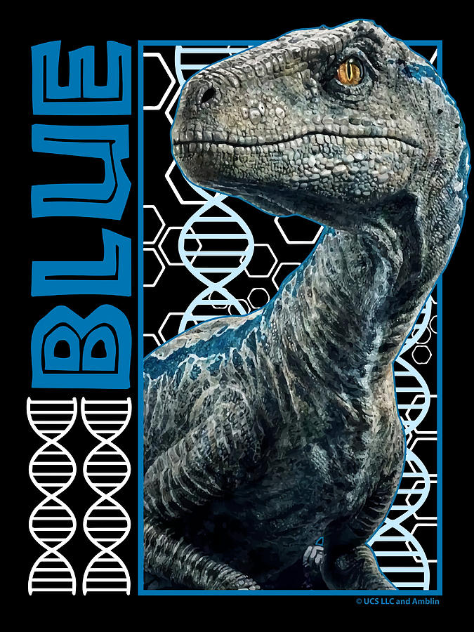 Jurassic World Blue Fan Art Graphic Poster Painting By Stewart Joanne ...