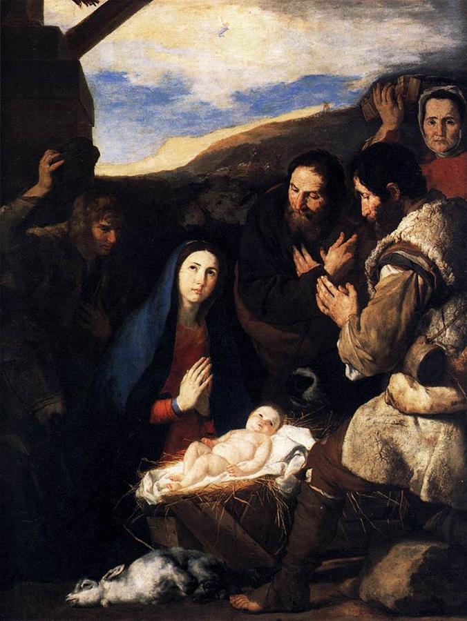 Jusepe de Ribera - Adoration of the Shepherds Painting by Les Classics ...