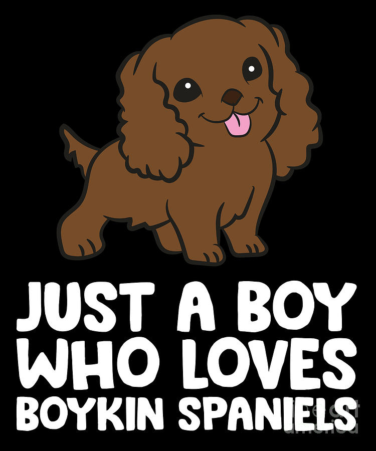 Just a Boy Who Loves Boykin Spaniels Digital Art by EQ Designs - Fine ...