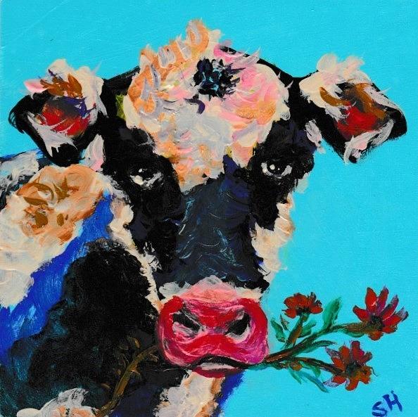 Just A Cow For No Particular Reason Painting by Susan Hensel