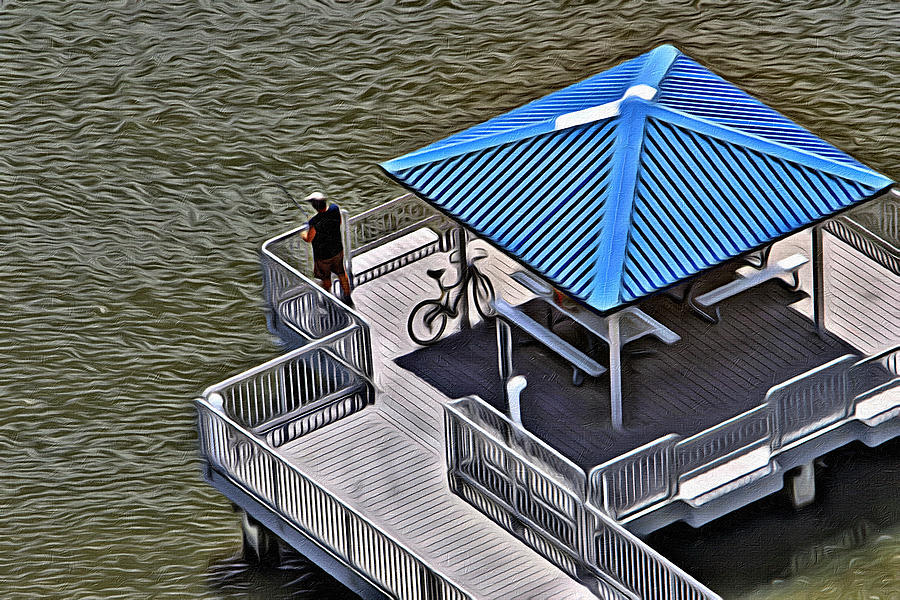 Just A Fisherman And His Bike Photograph by Alice Gipson