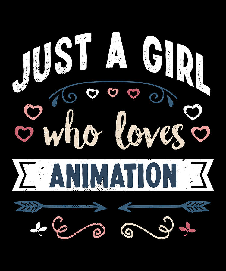 Just A Girl Who Loves Animation Funny Ts Digital Art By Qwerty Designs Fine Art America