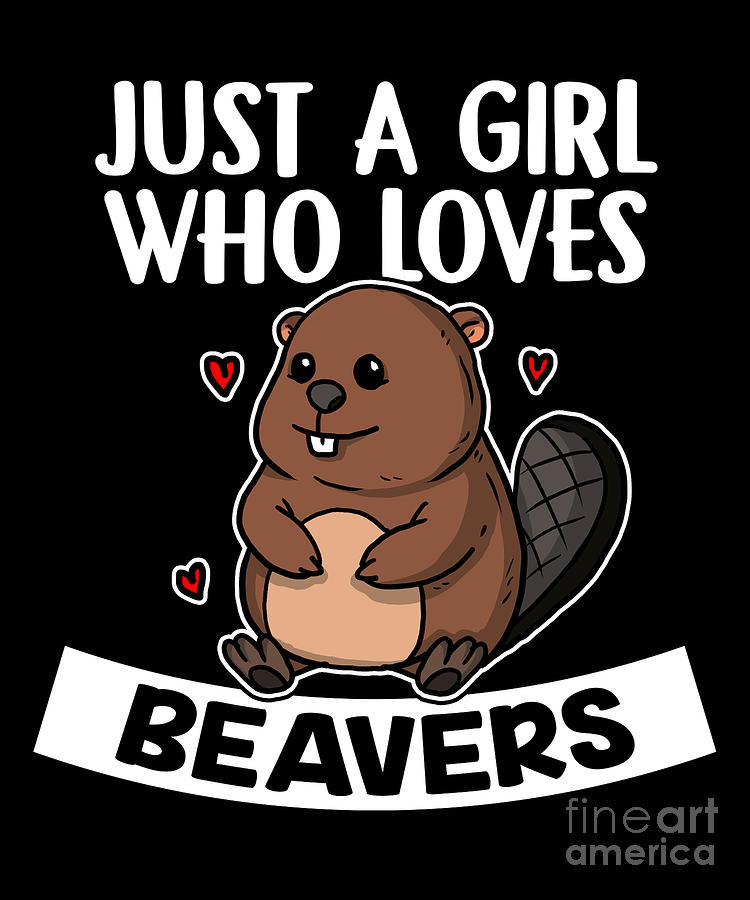 Just A Girl Who Loves Beavers Cute Beaver Costume Digital Art by J M