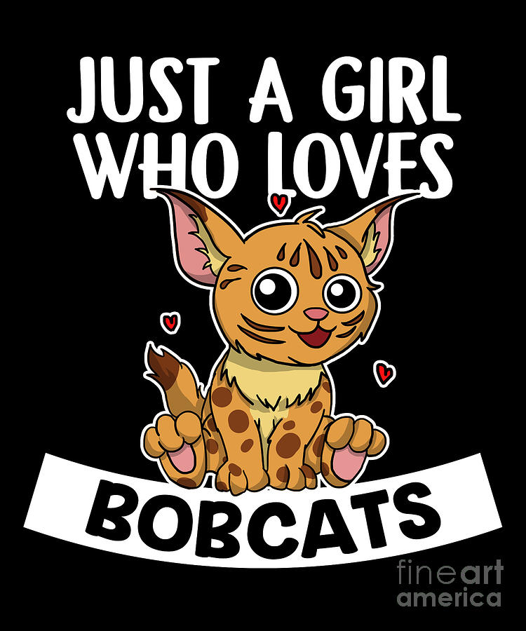 Just A Girl Who Loves Bobcats Cute Bobcat Costume Digital Art by J M ...