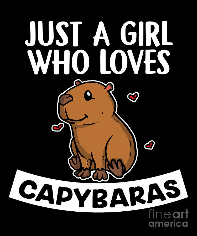 Just A Girl Who Loves Capybaras Capybara Costume Digital Art By J M