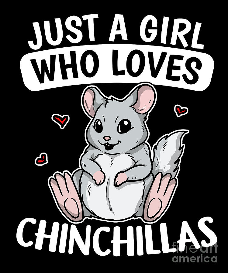 Just A Girl Who Loves Chinchillas Cute Costume Digital Art by J M ...