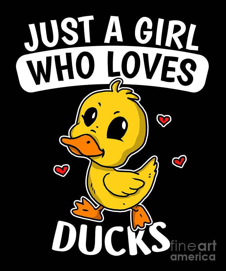 Just A Girl Who Loves Ducks Cute Duckling Costume Digital Art by J M ...