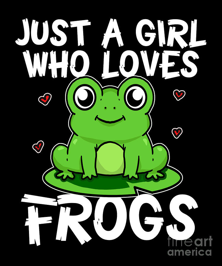 Just A Girl Who Loves Frogs Green Frog Costume Digital Art by J M