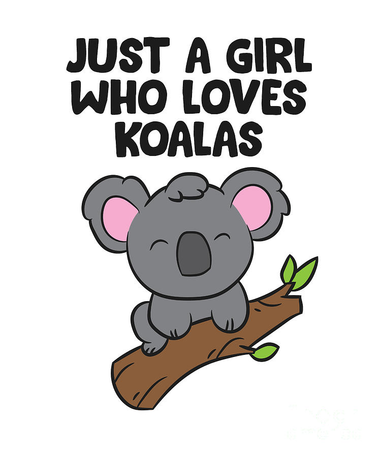 Just a Girl Who Loves Koalas Funny Koala Girl Tapestry - Textile by EQ  Designs - Fine Art America
