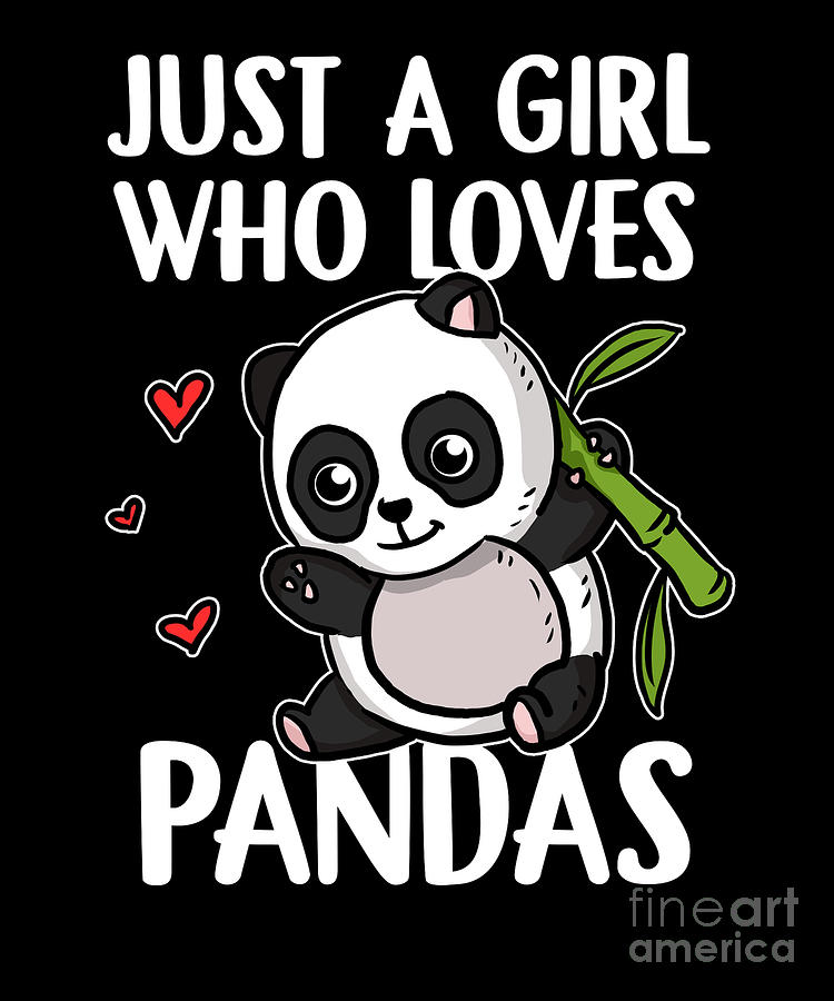 Just A Girl Who Loves Pandas Cute Panda Costume Digital Art by J M