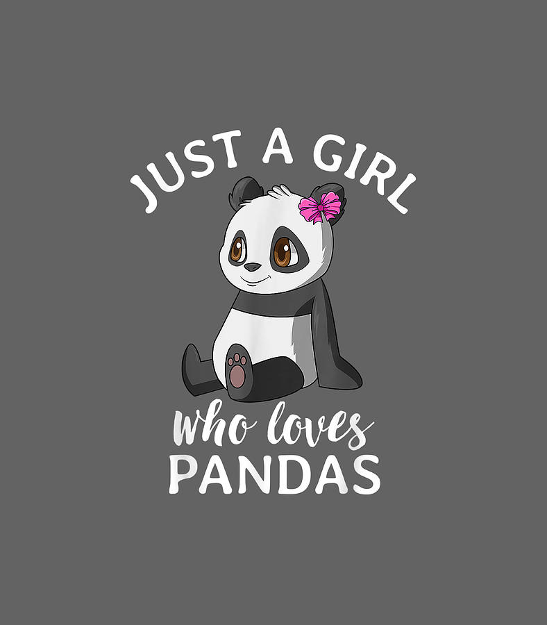 Just A Girl Who Loves Pandas Cute Panda Digital Art by Khalid Freya ...