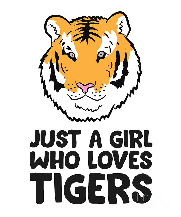 Just a Girl Who Loves Tigers Tapestry - Textile by EQ Designs - Fine ...