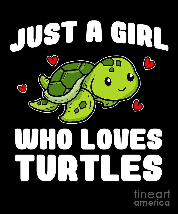 Just A Girl Who Loves Turtles Cute Turtle Costume Digital Art By J M