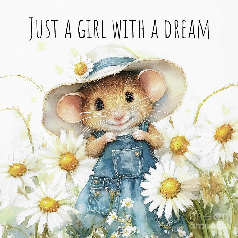 Just A Girl With A Dream Painting by Tina LeCour Just A Girl With A Dream Painting by Tina LeCour