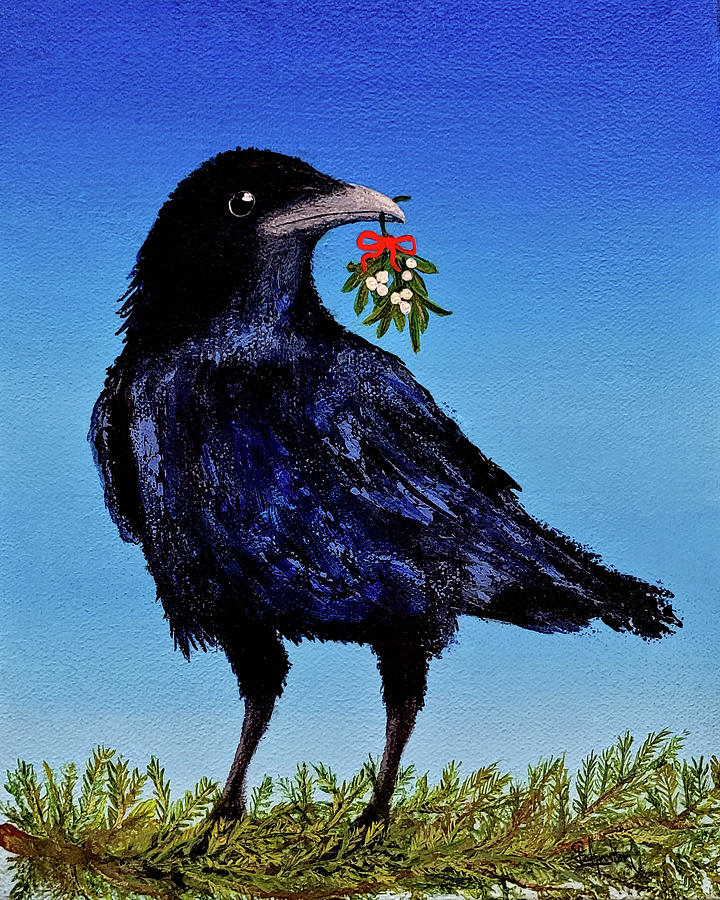 Just a Little Peck Painting by Cindy Johnston