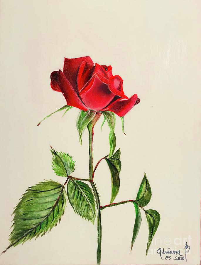 Just a Rose Painting by Adriana Becker - Fine Art America