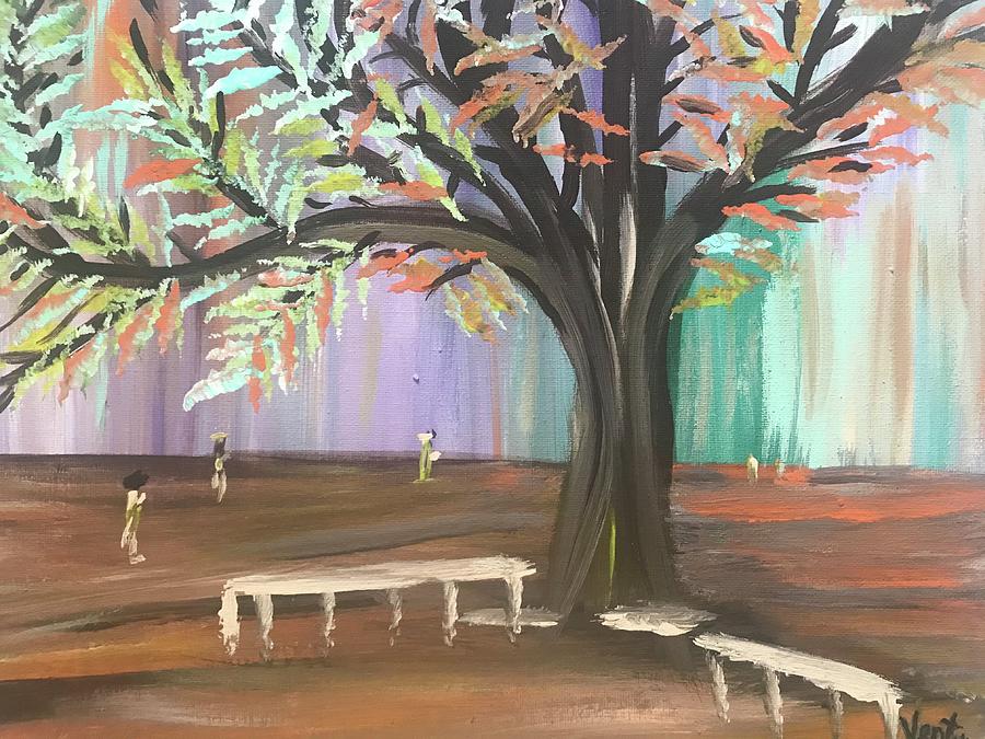 Just a Walk in the Park  Painting by Clare Ventura