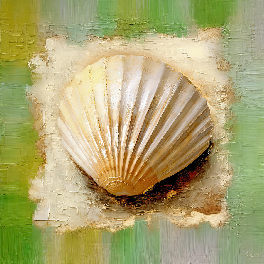 Shell Digital Art - Just Beachy - Art with Seashells  by Lourry Legarde
